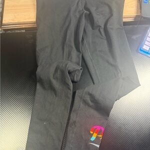 Victoria's Secret Black Leggings with Multicolor Logo